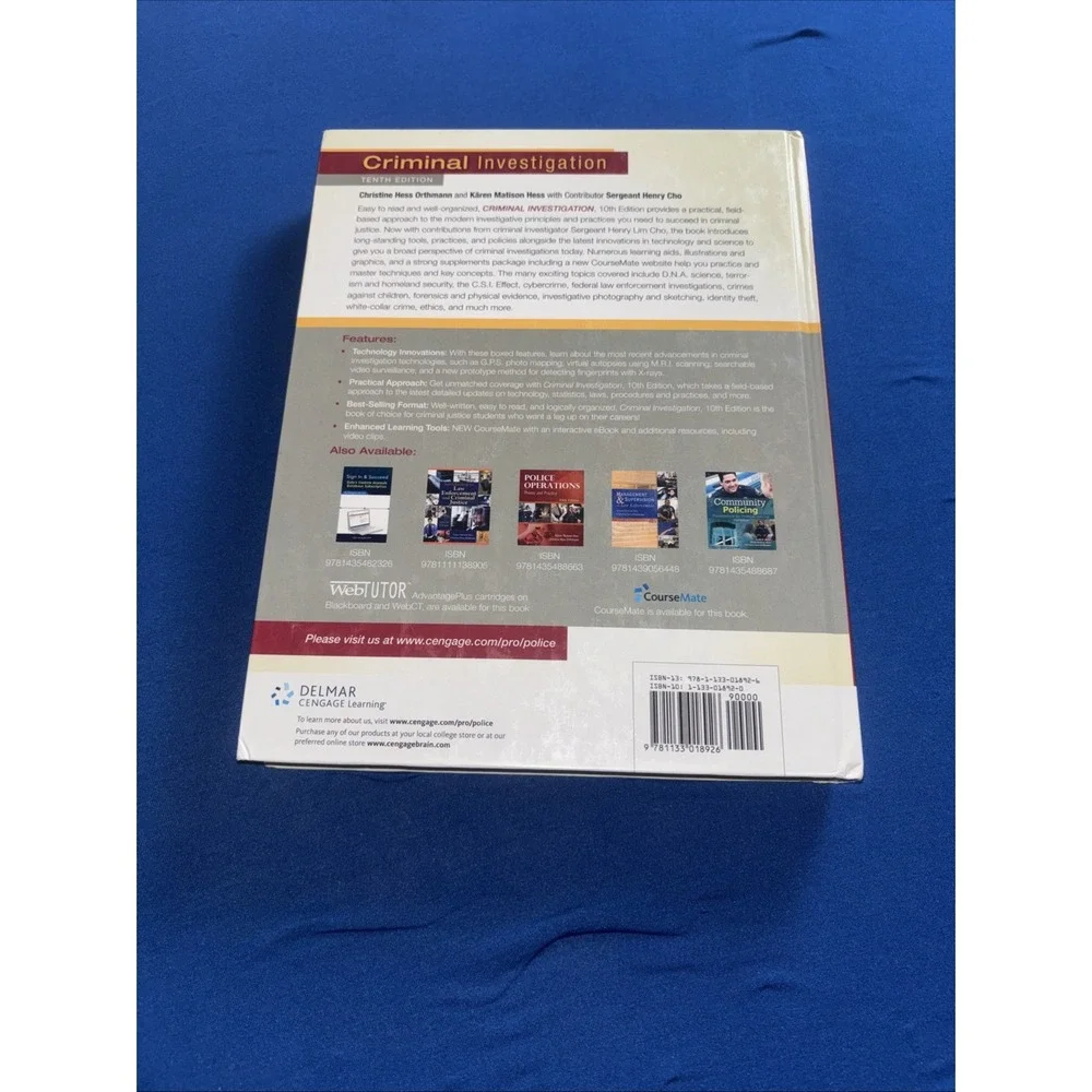 Criminal Investigation (10th edition) Christine Hess Orthman, Karen Matison Hess